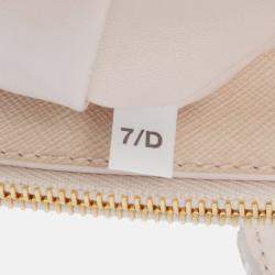 Pre Owned Prada Pink Small Saffiano Lux Galleria Floral Print Double Zip Satchel