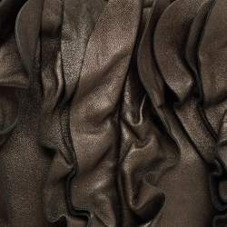 Pre Owned Prada Metallic Ruffle Leather Mordore Hobo