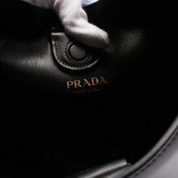 Pre Owned Prada Shoulder Bag Leather Black