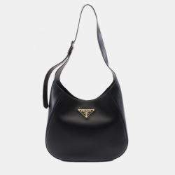 Pre Owned Prada Shoulder Bag Leather Black