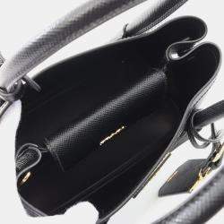 Pre Owned Prada Saffiano Cuir Handbag Saffiano Leather Black
