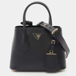 Pre Owned Prada Saffiano Cuir Handbag Saffiano Leather Black