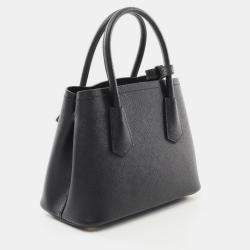 Pre Owned Prada Saffiano Cuir Handbag Saffiano Leather Black