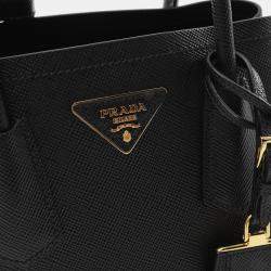 Pre Owned Prada Saffiano Cuir Handbag Saffiano Leather Black