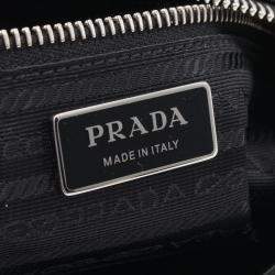 Pre Owned Prada Re-Nylon Shoulder Bag Nylon Leather Black