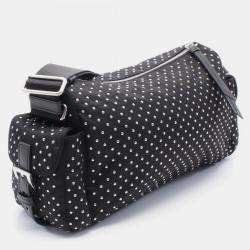 Pre Owned Prada Re-Nylon Shoulder Bag Nylon Leather Black