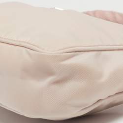 Pre Owned Prada Pink Re-Nylon Mini Re-Edition 2000 Baguette Bag