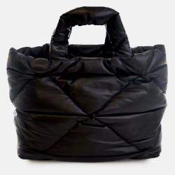 Pre Owned Prada Black Large Quilted Nappa Padded Tote