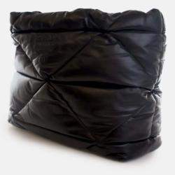 Pre Owned Prada Black Large Quilted Nappa Padded Tote