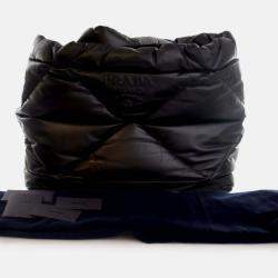 Pre Owned Prada Black Large Quilted Nappa Padded Tote