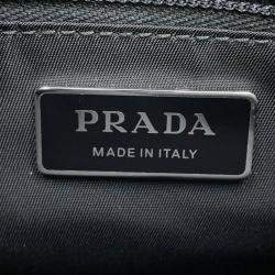 Pre Owned Prada Padded Re-Nylon Shoulder Bag Black Nylon Leather Size Small