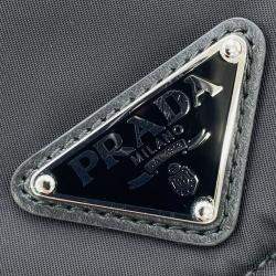 Pre Owned Prada Padded Re-Nylon Shoulder Bag Black Nylon Leather Size Small