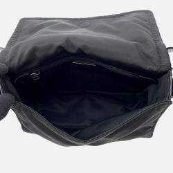 Pre Owned Prada Padded Re-Nylon Shoulder Bag Black Nylon Leather Size Small