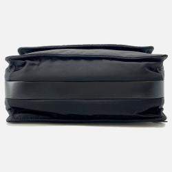 Pre Owned Prada Padded Re-Nylon Shoulder Bag Black Nylon Leather Size Small