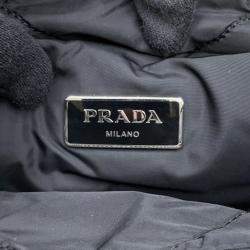 Pre Owned Prada Tessuto Bomber 2-Way Handbag Black Nylon