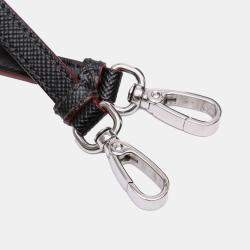 Pre Owned Prada Black Saffiano Trimmed Tessuto Bucket Bag