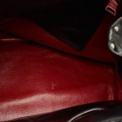 Pre Owned Prada Black Leather Studded Drawstring Bucket Bag