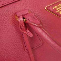 Pre Owned Prada Pink Leather 2way Handbag