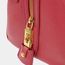 Pre Owned Prada Pink Leather 2way Handbag