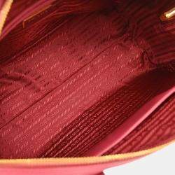 Pre Owned Prada Pink Leather 2way Handbag