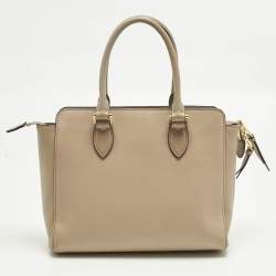 Pre Owned Prada Beige Saffiano Leather 2Way Tote