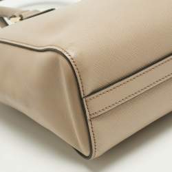 Pre Owned Prada Beige Saffiano Leather 2Way Tote