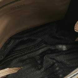 Pre Owned Prada Beige Saffiano Leather 2Way Tote