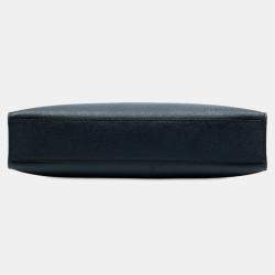 Pre Owned Prada Navy Blue Saffiano North South Tote