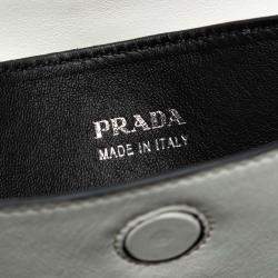 Pre Owned Prada White Large City Calf Double Satchel