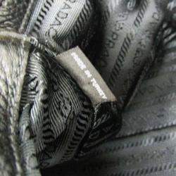 Pre Owned Prada Vitello Phenix Leather Handbag Black