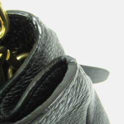 Pre Owned Prada Vitello Phenix Leather Handbag Black