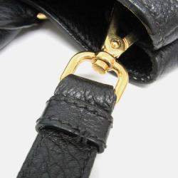 Pre Owned Prada Vitello Phenix Leather Handbag Black