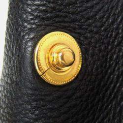 Pre Owned Prada Vitello Phenix Leather Handbag Black