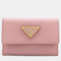 Pre Owned Prada Pink Leather card wallet
