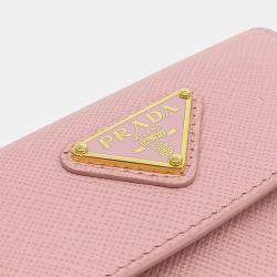 Pre Owned Prada Pink Leather card wallet