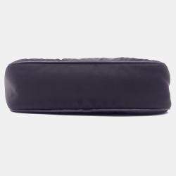 Pre Owned Prada Black Nylon Tessuto Chain Strap Hobo Bag