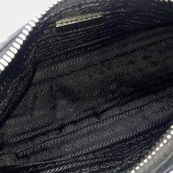 Pre Owned Prada Black Nylon Tessuto Chain Strap Hobo Bag