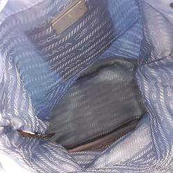 Pre Owned Prada Blue Nylon Re-Nylon Bucket Pouch