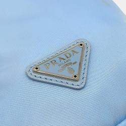 Pre Owned Prada Blue Nylon Re-Nylon Bucket Pouch