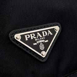 Pre Owned Prada Black Nylon Tesuto Two-Pocket Backpack