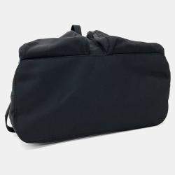 Pre Owned Prada Black Nylon Tesuto Two-Pocket Backpack