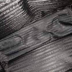 Pre Owned Prada Black Nylon Tesuto Two-Pocket Backpack