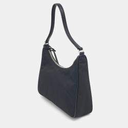 Pre Owned Prada Black Nylon Re-Nylon Hobo Bag