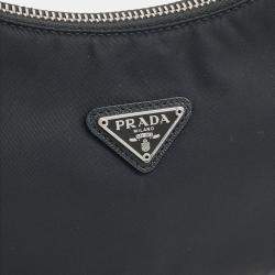 Pre Owned Prada Black Nylon Re-Nylon Hobo Bag