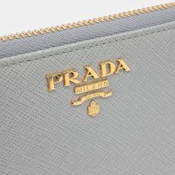 Pre Owned Prada Green Leather long wallet