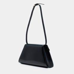 Pre Owned Prada Black Medium Brushed Leather Satchel