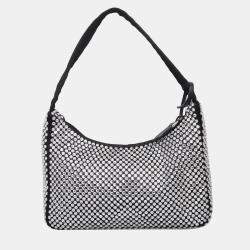Pre Owned Prada Re-Edition 2000 Satin Mini Crystal Bag