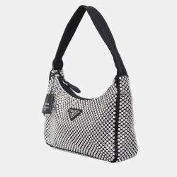 Pre Owned Prada Re-Edition 2000 Satin Mini Crystal Bag