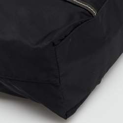 Pre Owned Prada Black Re-Nylon and Leather Tote