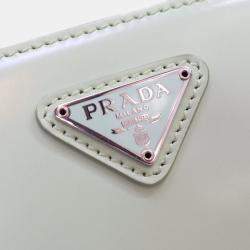 Pre Owned Prada Green Brushed Leather Shoulder Bag